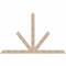 Ekena Millwork Saratoga Smooth Timber Gable Bracket, Douglas Fir, 108"W x 68"H x 3 1/2"D x 5 1/2"F, 15/12 Pitch GBW108X68X0406SAR00SDF - alternate 1